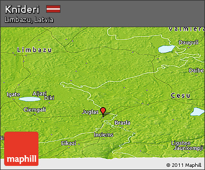 Physical Panoramic Map of Knīderi