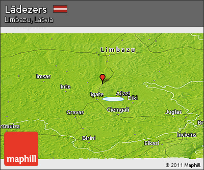 Physical Panoramic Map of Lādezers