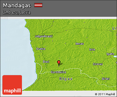 Physical Panoramic Map of Mandagas