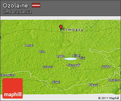 Physical Panoramic Map of Ozolaine