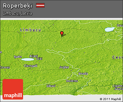 Physical Panoramic Map of Roperbeķi