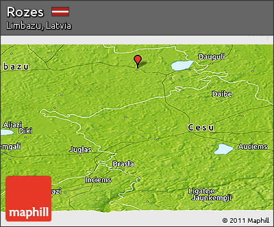 Physical Panoramic Map of Rozes