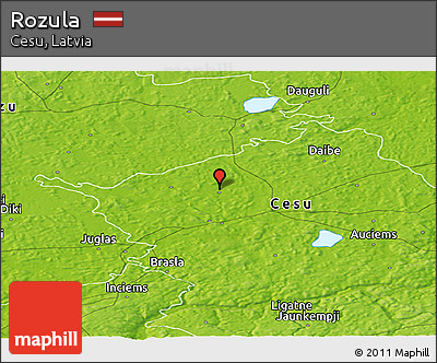 Physical Panoramic Map of Rozula