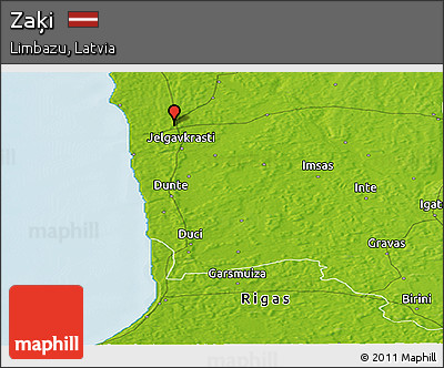 Physical Panoramic Map of Zaķi