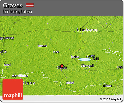 Physical Panoramic Map of Gravas