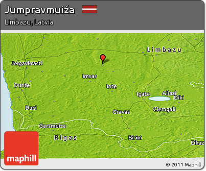 Physical Panoramic Map of Jumpravmuiža