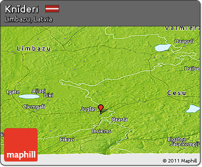 Physical Panoramic Map of Knīderi