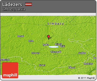 Physical Panoramic Map of Lādezers