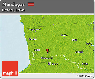 Physical Panoramic Map of Mandagas