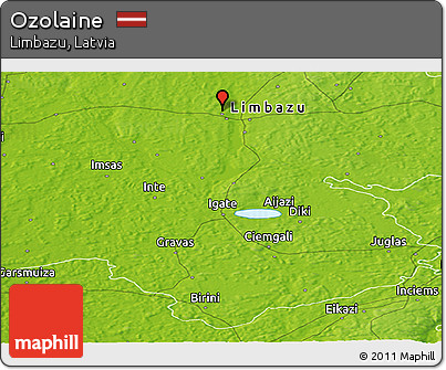 Physical Panoramic Map of Ozolaine
