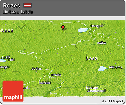 Physical Panoramic Map of Rozes