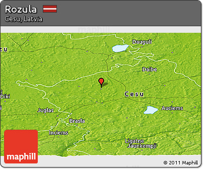 Physical Panoramic Map of Rozula