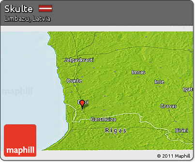 Physical Panoramic Map of Skulte