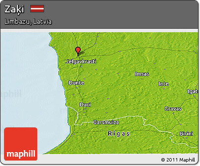Physical Panoramic Map of Zaķi