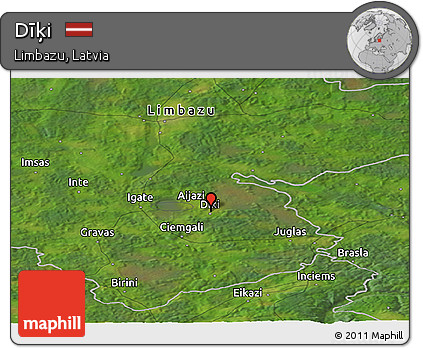 Satellite Panoramic Map of Dīķi