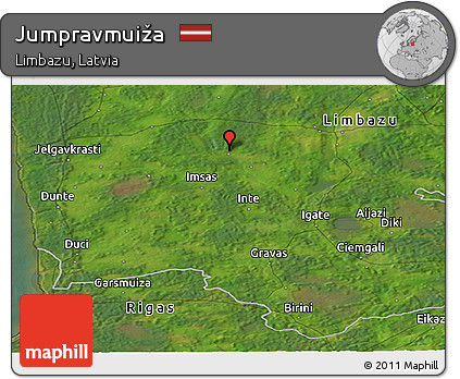 Satellite Panoramic Map of Jumpravmuiža