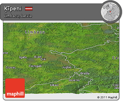 Satellite Panoramic Map of Ķīpeni