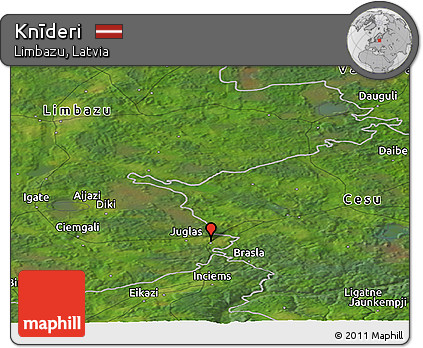 Satellite Panoramic Map of Knīderi