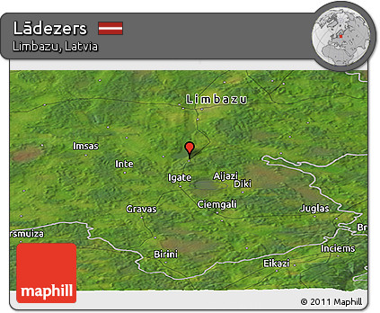 Satellite Panoramic Map of Lādezers