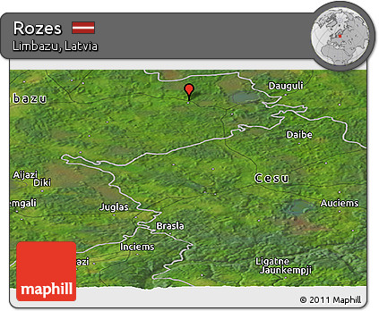 Satellite Panoramic Map of Rozes