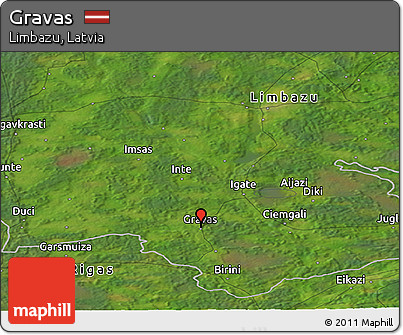 Satellite Panoramic Map of Gravas