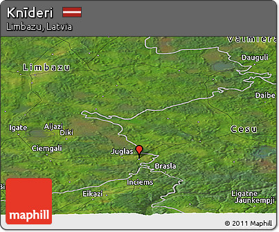 Satellite Panoramic Map of Knīderi
