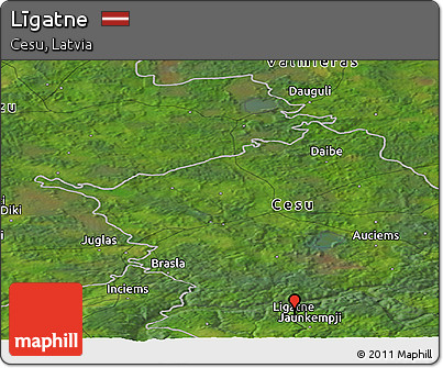 Satellite Panoramic Map of Līgatne