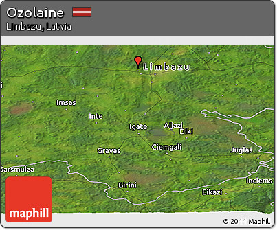 Satellite Panoramic Map of Ozolaine