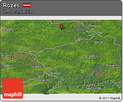 Satellite Panoramic Map of Rozes