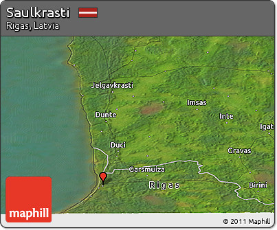 Satellite Panoramic Map of Saulkrasti