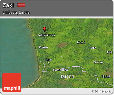 Satellite Panoramic Map of Zaķi