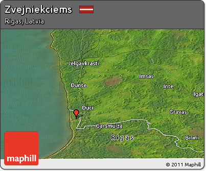Satellite Panoramic Map of Zvejniekciems