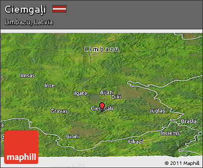 Satellite Panoramic Map of Ciemgaļi
