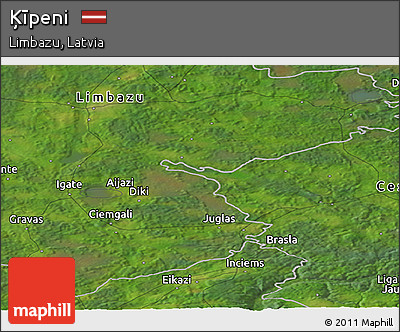 Satellite Panoramic Map of Ķīpeni