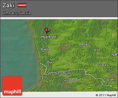 Satellite Panoramic Map of Zaķi