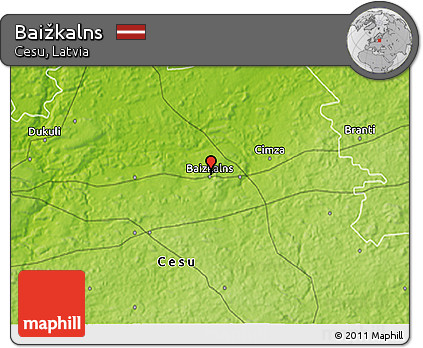 Physical 3D Map of Baižkalns
