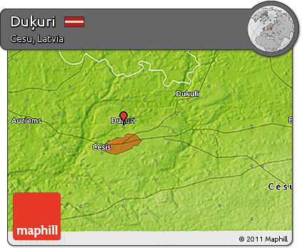 Physical 3D Map of Duķuri