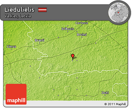 Physical 3D Map of Liedulielis