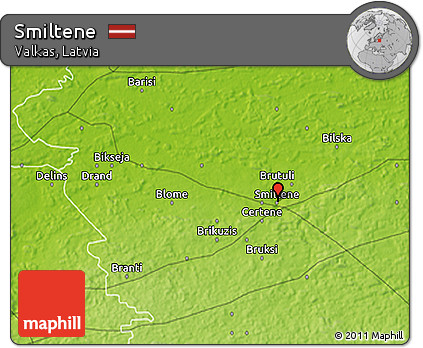 Physical 3D Map of Smiltene