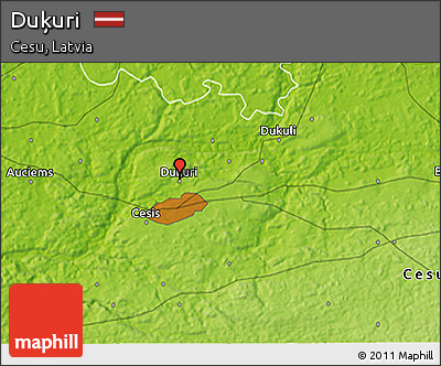 Physical 3D Map of Duķuri