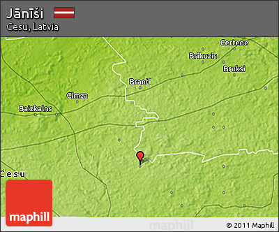 Physical 3D Map of Jānīši