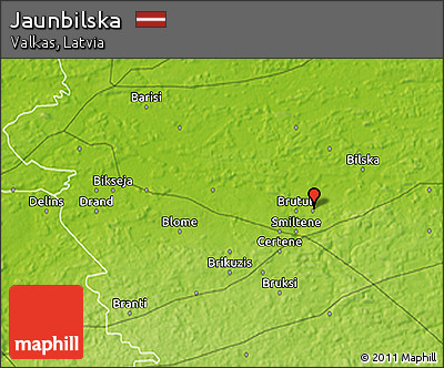 Physical 3D Map of Jaunbilska
