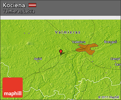 Physical 3D Map of Kociena