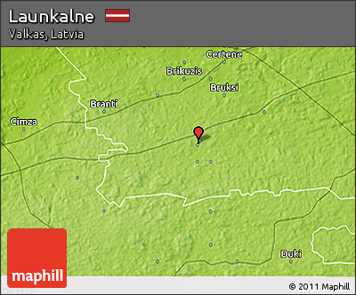 Physical 3D Map of Launkalne