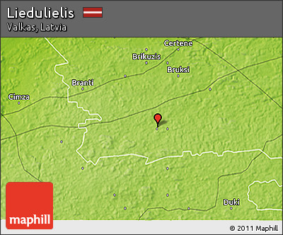 Physical 3D Map of Liedulielis