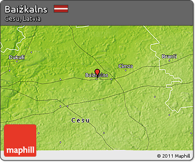 Physical 3D Map of Baižkalns