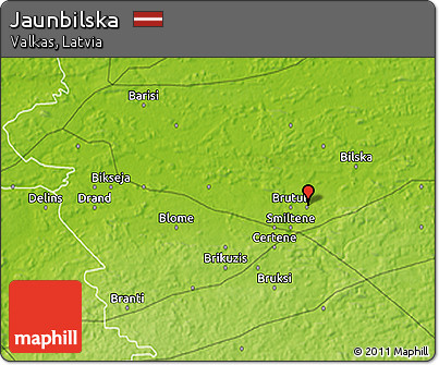 Physical 3D Map of Jaunbilska