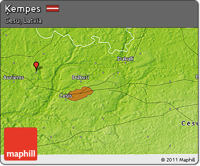 Physical 3D Map of Ķempes