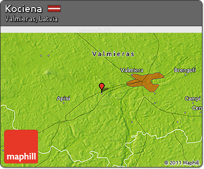 Physical 3D Map of Kociena