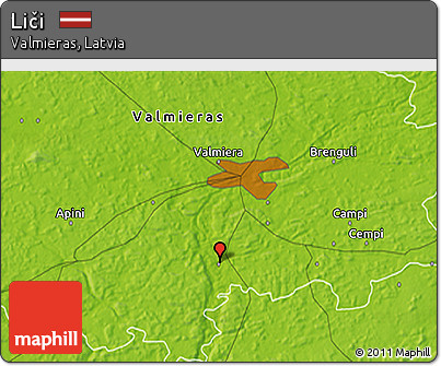 Physical 3D Map of Liči